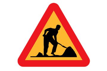 Cartello lavori in corso in descrizione all apubblicazione di avviso ai creditori